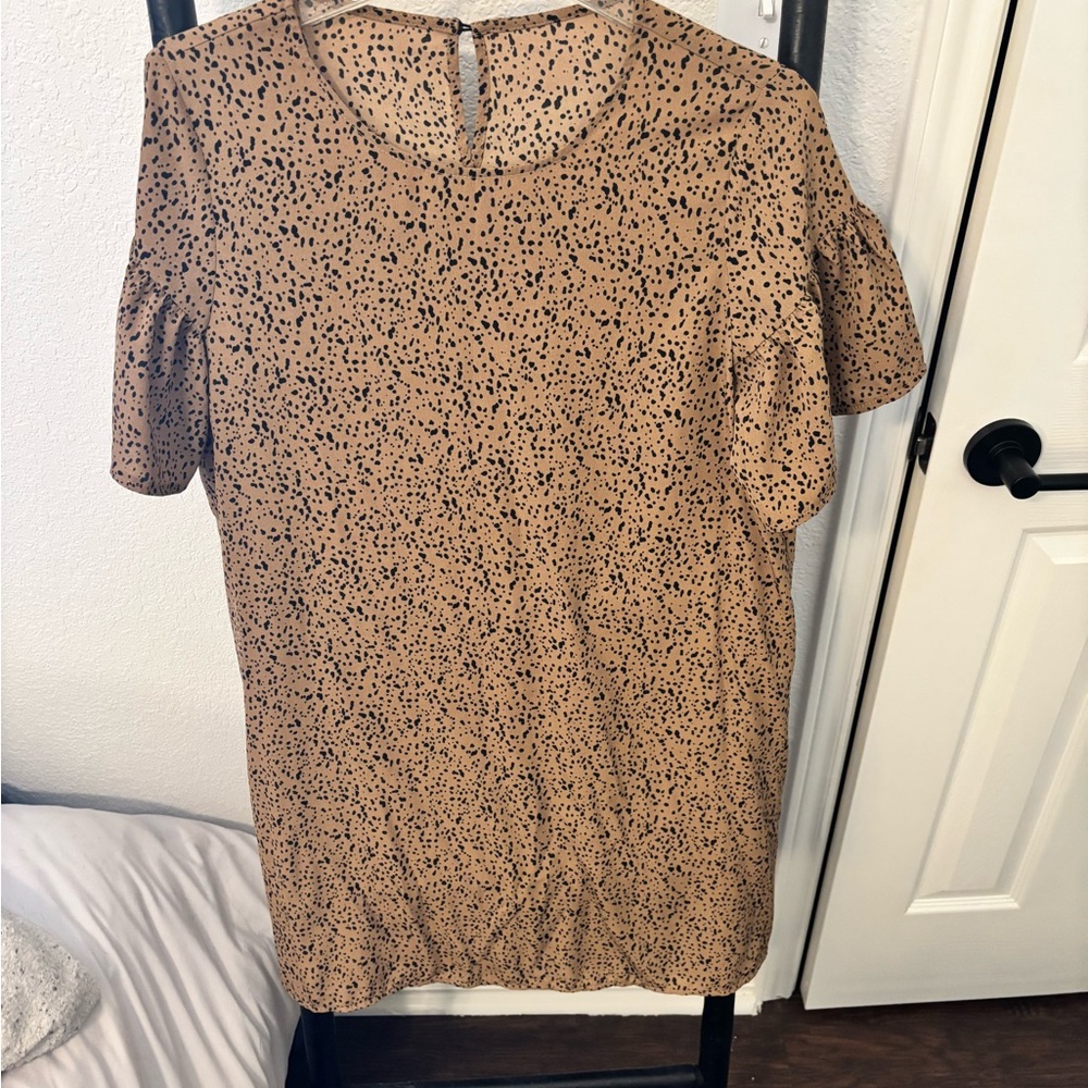 Women's brown and black Polka Dot dress